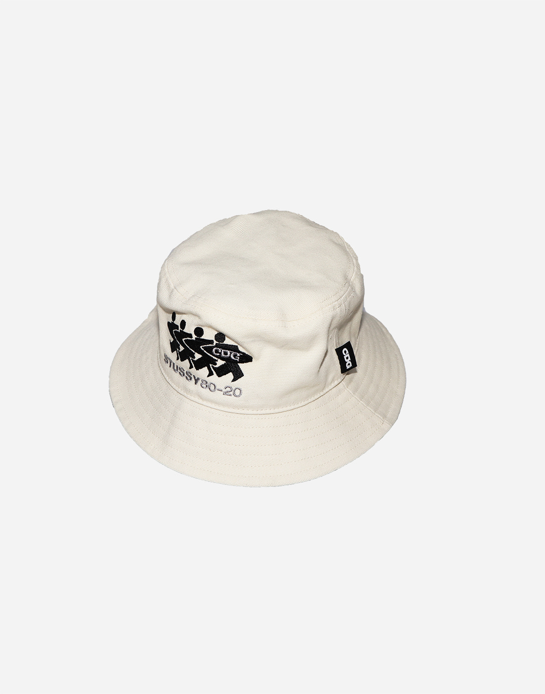 STUSSY x CDG Canvas Bucket Hat, Natural