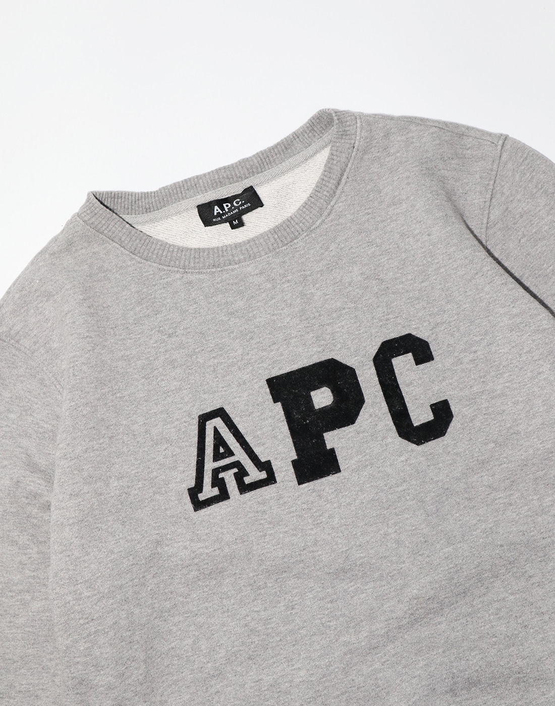 APC Womens Big Logo Sweatshirt, Grey